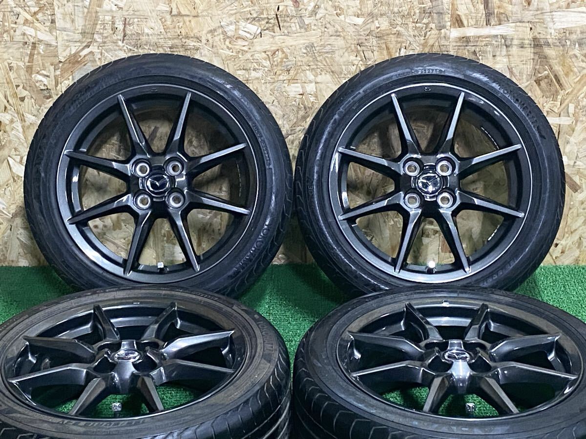 【美品！】 マツダ ND ロードスター 純正 16in 6.5J +45 PCD100 YOKOHAMA ADVAN SPORTS 195/50R16 デミオ MAZDA2 交換用 即納可能