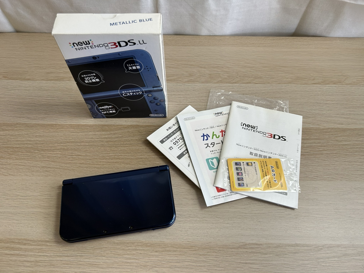 【A0290/60/0】ジャンク New 3DSLL 本体 1点 箱付き NINTENDO Nintendo 任天堂 ニンテンドー メタリックブルー 初期化済