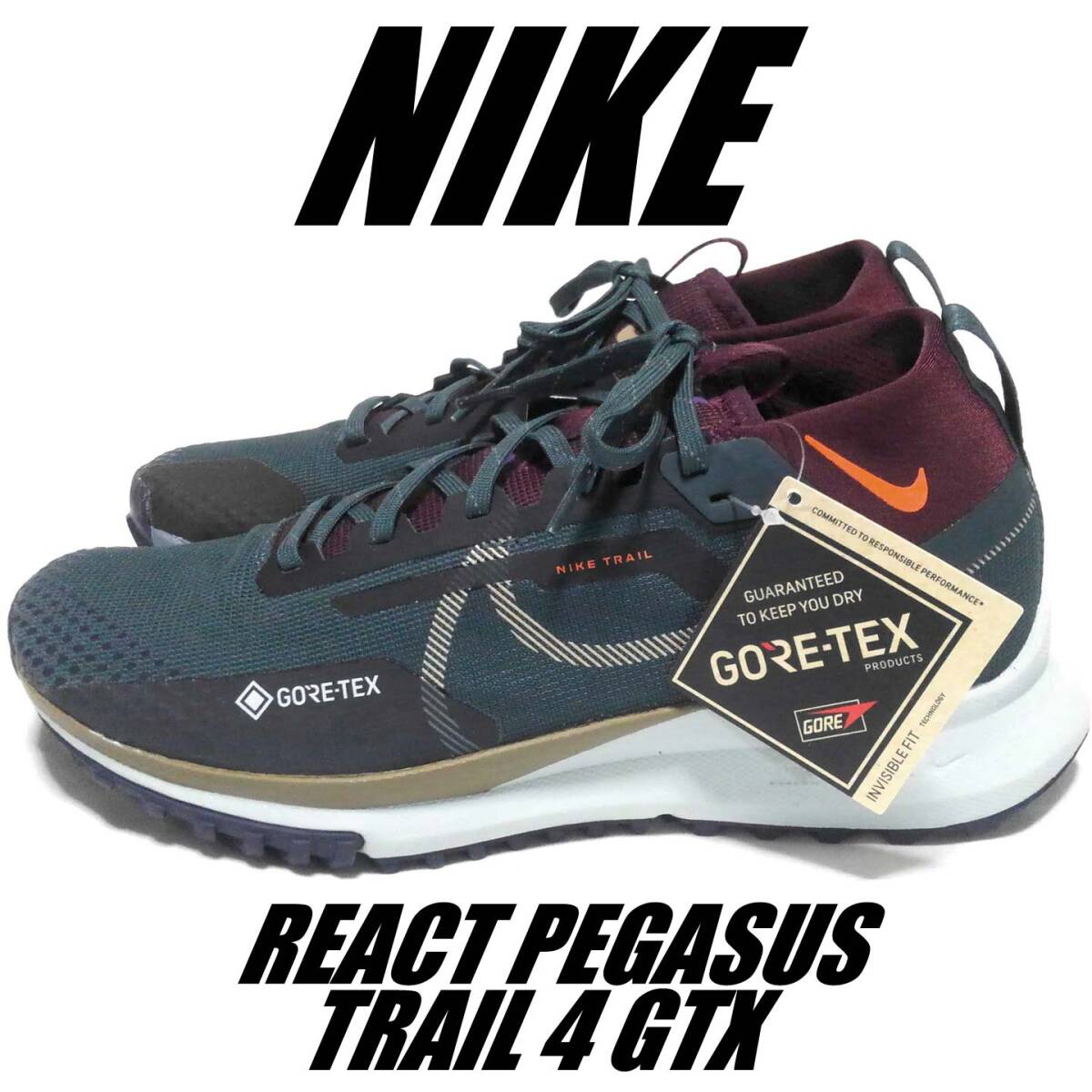 ナイキ NIKE リアクト ペガサス トレイル 4 GTX V2 ゴアテックス スニーカー　 REACT PEGASUS TRAIL 4 GORE TEX
