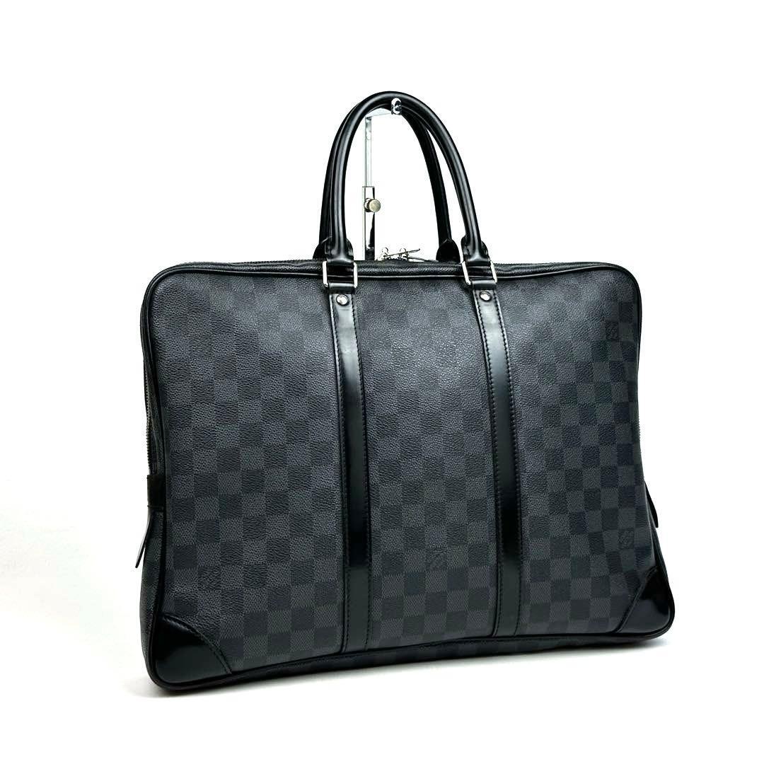 【美品】LOUIS VUITTON ルイヴィトン ダミエグラフィット ポルトドキュマン ヴォワヤージュ PDV N41125 ビジネスバッグ ブリーフケース 