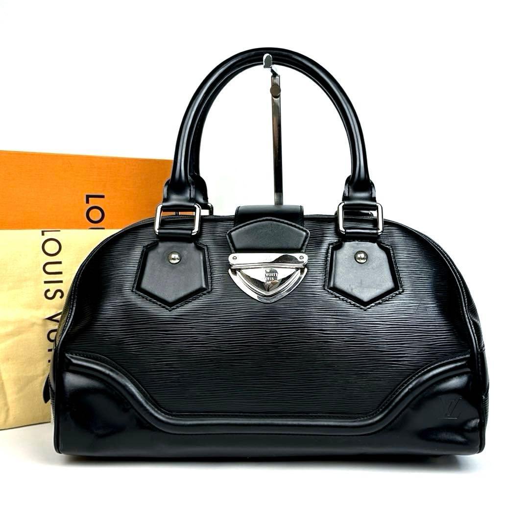 【美品】LOUIS VUITTON ルイヴィトン エピ ボーリング モンテーニュGM M59312 ハンドバッグ ボストンバッグ フォーマル 男女兼用 レザー 黒