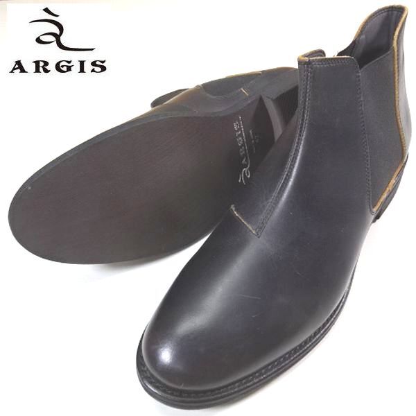 ◎新品 アルジス ARGIS 定27500円 日本製 本革レザー サイドゴアブーツ シューズ 靴 26 26.5cm 42 黒 メンズ 男性 紳士用