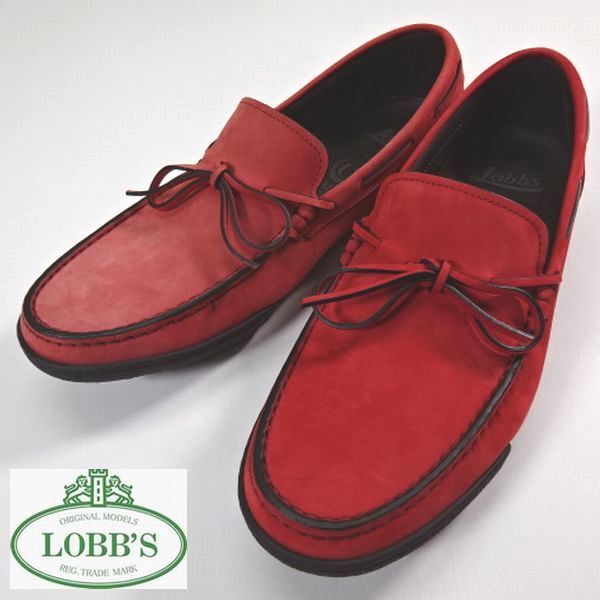 ☆新品訳 LOBB'S ロブス 定価35200円 イタリア製 本革レザー スリッポン ドライビングシューズ 靴 25.5cm 41 メンズ 紳士用