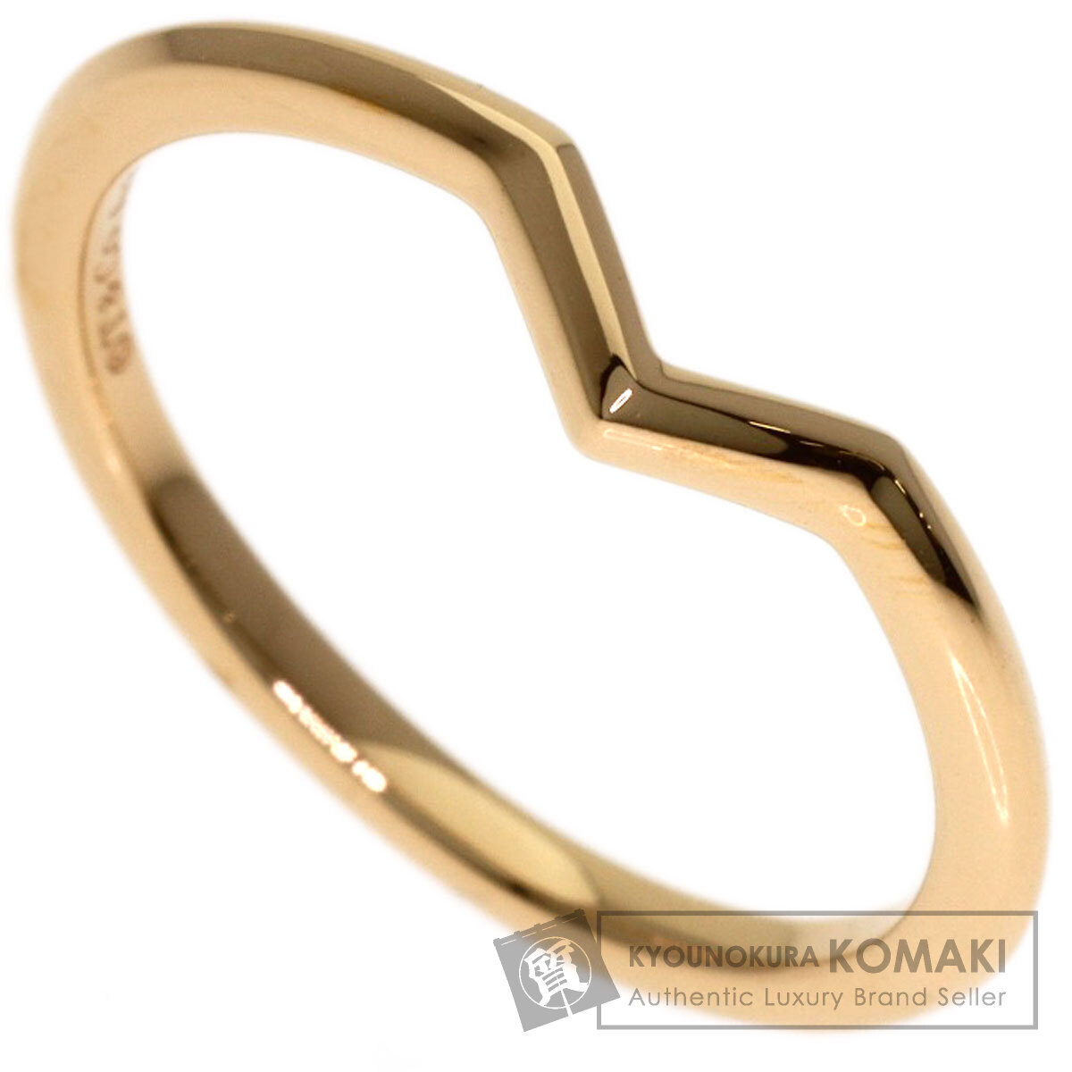 TIFFANY&Co. ティファニー Vバンド リング・指輪 K18ピンクゴールド レディース 中古