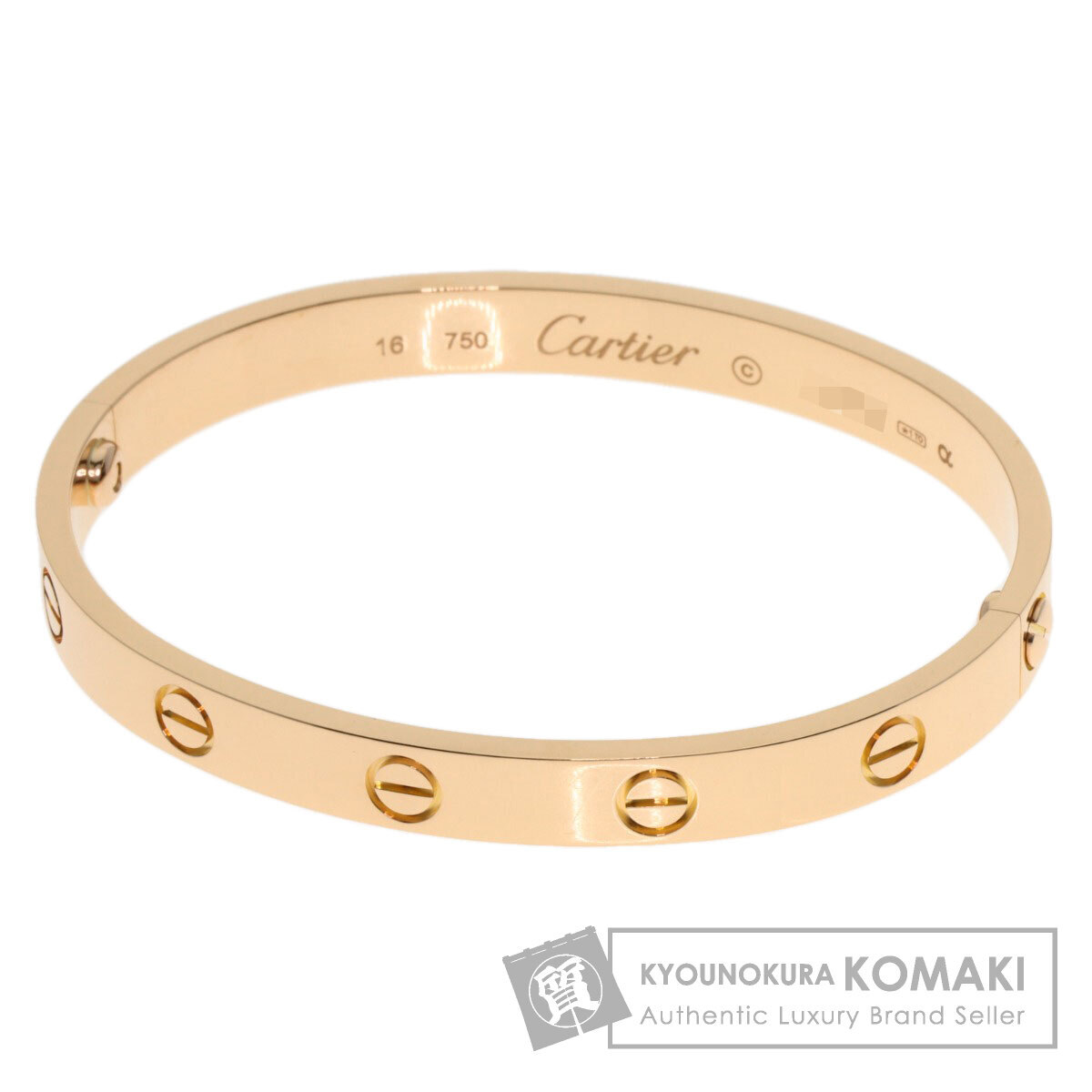 CARTIER カルティエ ラブブレス #16 ブレスレット K18ピンクゴールド レディース 中古