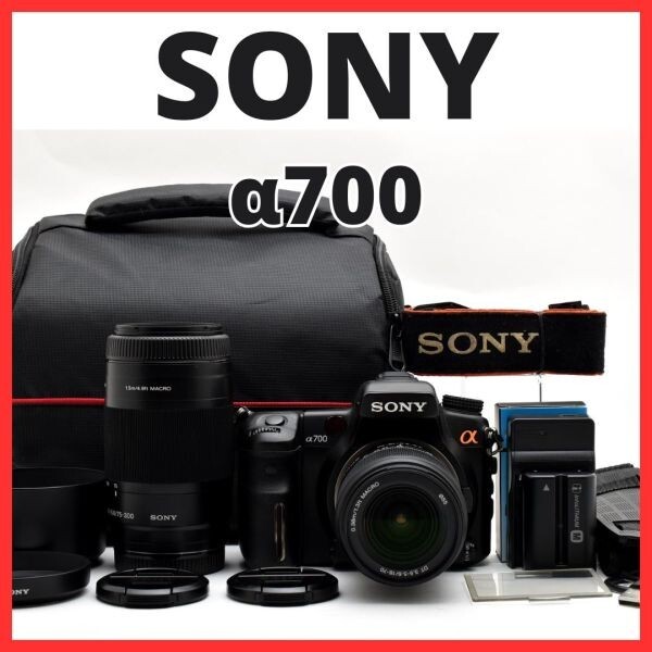F23[8078]29★美品★ ソニー SONY α700 ボディ DSLR-A700 ダブルレンズ ダブルズームセット