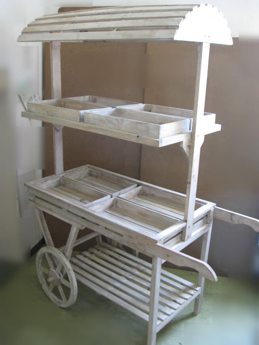 【引取り限定】ウッドカード アンティーク調 マルシェ什器 ガーデニング◆お渡し場所：三重県鈴鹿市【引取S10】