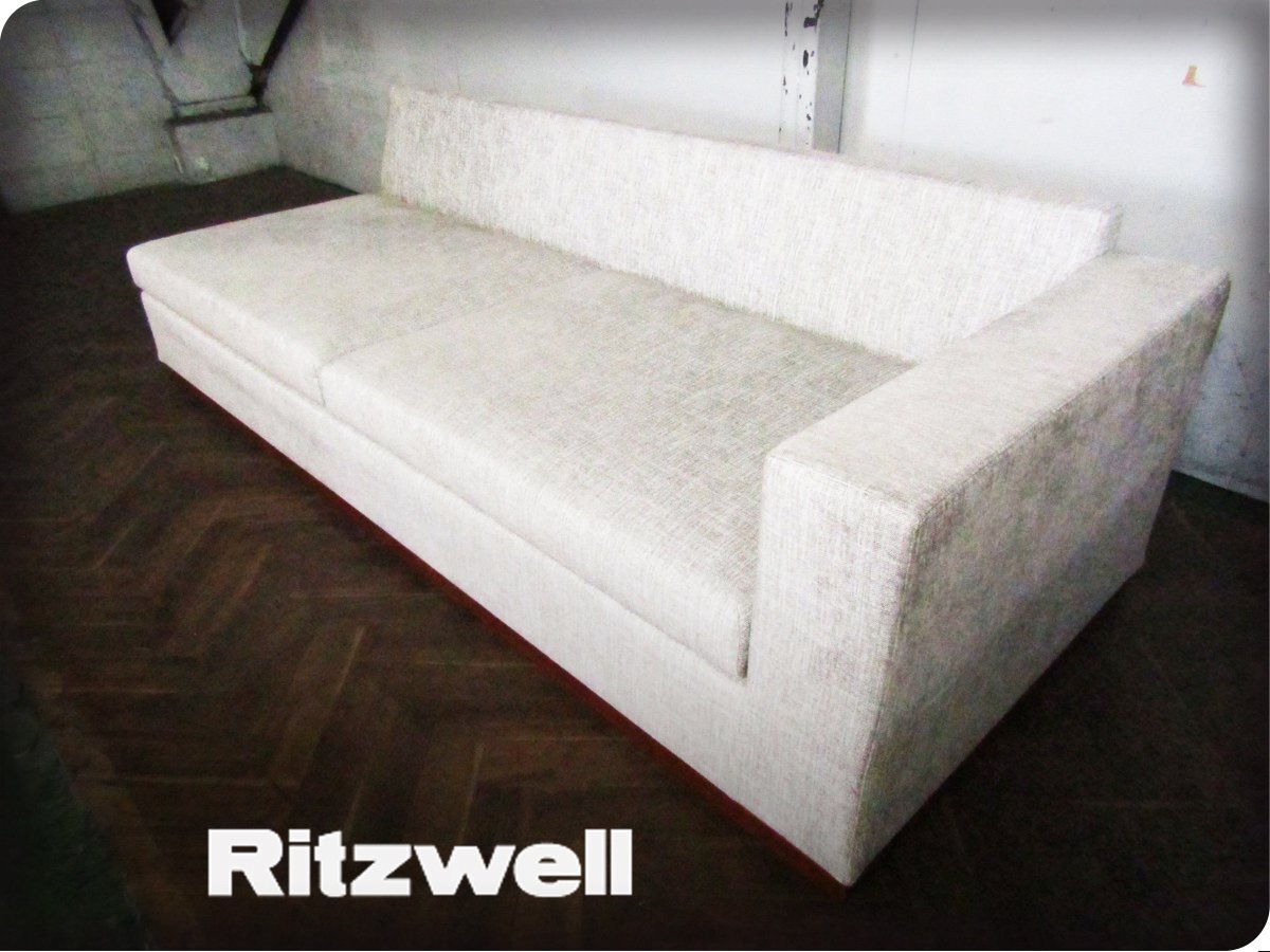 ■展示品■Ritzwell/リッツウェル■最高級■GINA/ジーナ■ビーチ材■モダンスタイル■片アーム3人掛けソファ■42万■khhx2748m