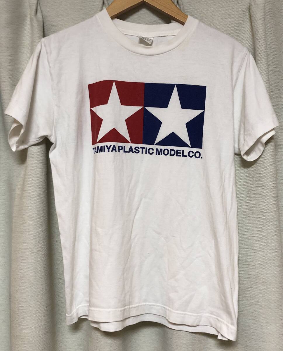 TAMIYA タミヤ・Tシャツ 白 Sサイズ・プラモデル　前後ろプリント・綿100％のしっかりした生地