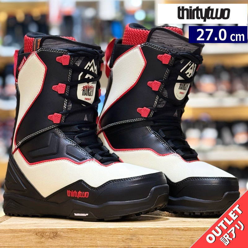【アウトレット】メンズ スノーボードブーツ 25-26 THIRTYTWO TM-2 HANSEN '25 BLACK WHITE 27cm サーティーツー 型落ち 日本正規品