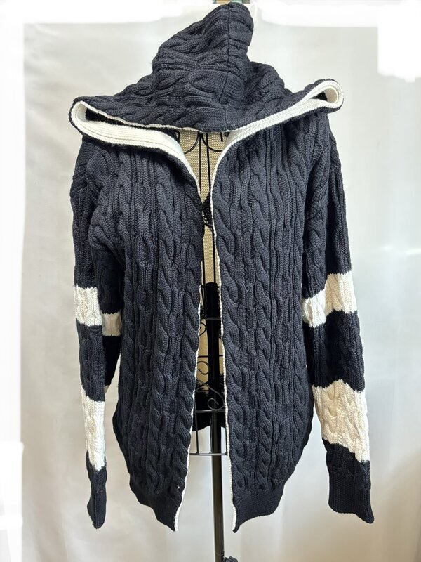 SAINT LAURENT PARIS サンローランパリ 19SS BAJA HOODIE JP53 2019 00160 XS ニット パーカー カーディガン ブラック 黒 IW607DF01STL80