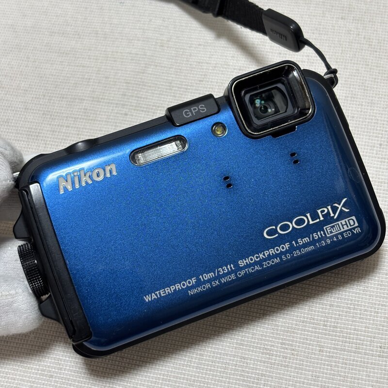 Nikon ニコン COOLPIX AW100 5X WATERPROOF 防水 コンパクトデジタルカメラ ブルー 青 デジカメ IW607DC05NKN_C