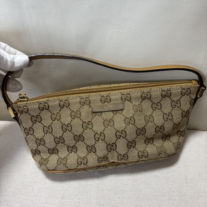 GUCCI グッチ GGキャンバス アクセサリーポーチ ハンドバッグ 039 1103 3903 ブラウン系 GG柄 ワンハンドル レディース IW607DA10GCC