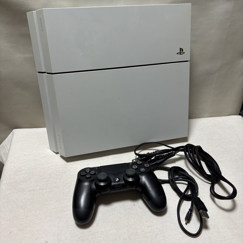 い SONY ソニー PS4 CUH-1100A 500GB プレイステーション4 グレイシャーホワイト 本体 電源 USBコード コントローラー IW607DD02SNYPS_B100