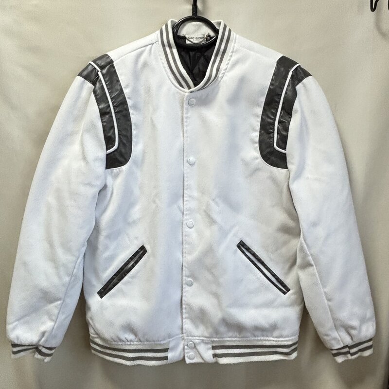 SAINT LAURENT PARIS サンローランパリ Teddy jacket テディ ジャケット M UP53 2014 00776 376499 Y2JD1 ホワイト 白 IW607DF02STL_B80