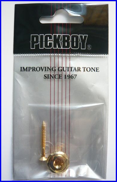 エンドピン　PICKBOYストラップピン ゴールド　2個新品！