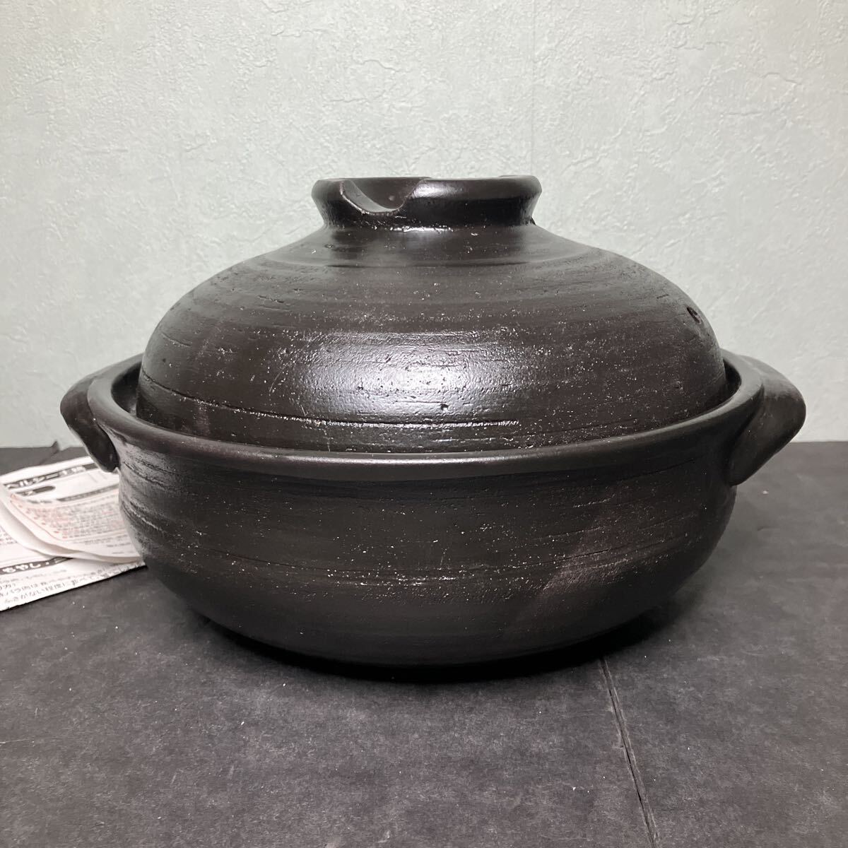 ヘルシー土鍋　蒸し鍋　直径約25㎝ 深さ約9㎝　未使用品