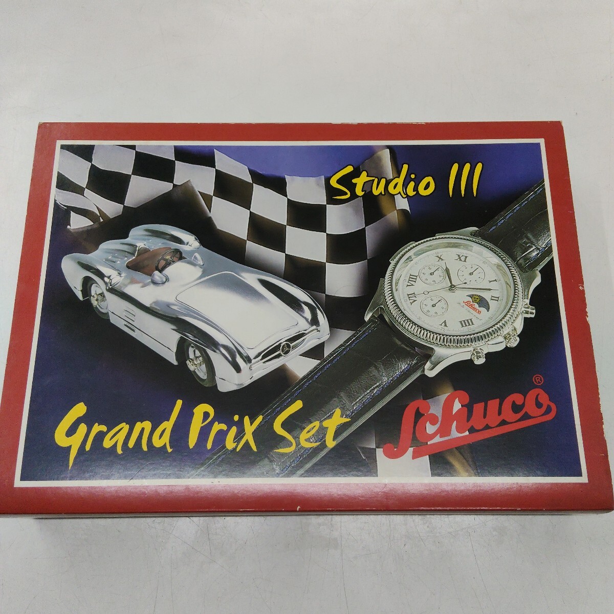 k0715-6 Schuco GrandPrix Set Studio3 /シュコー グランプリセット/ミニカー/ベンツ/腕時計/モデルカー/コレクション/未使用品