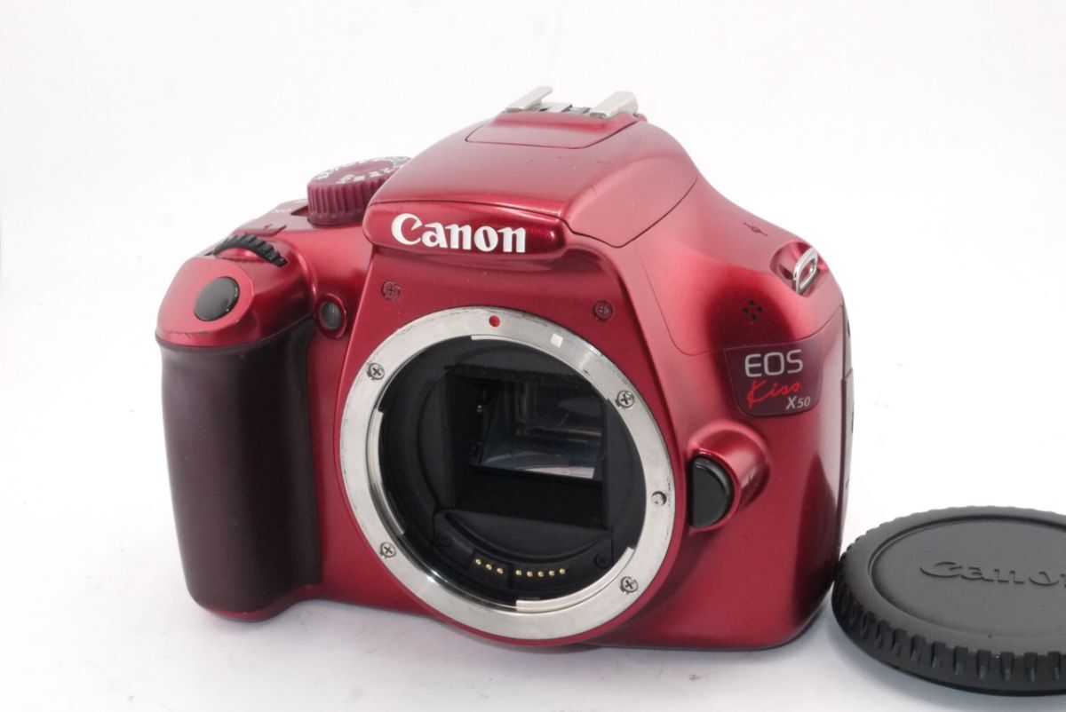 ★良品★キヤノン CANON EOS Kiss X50 レッド #2963 #0055