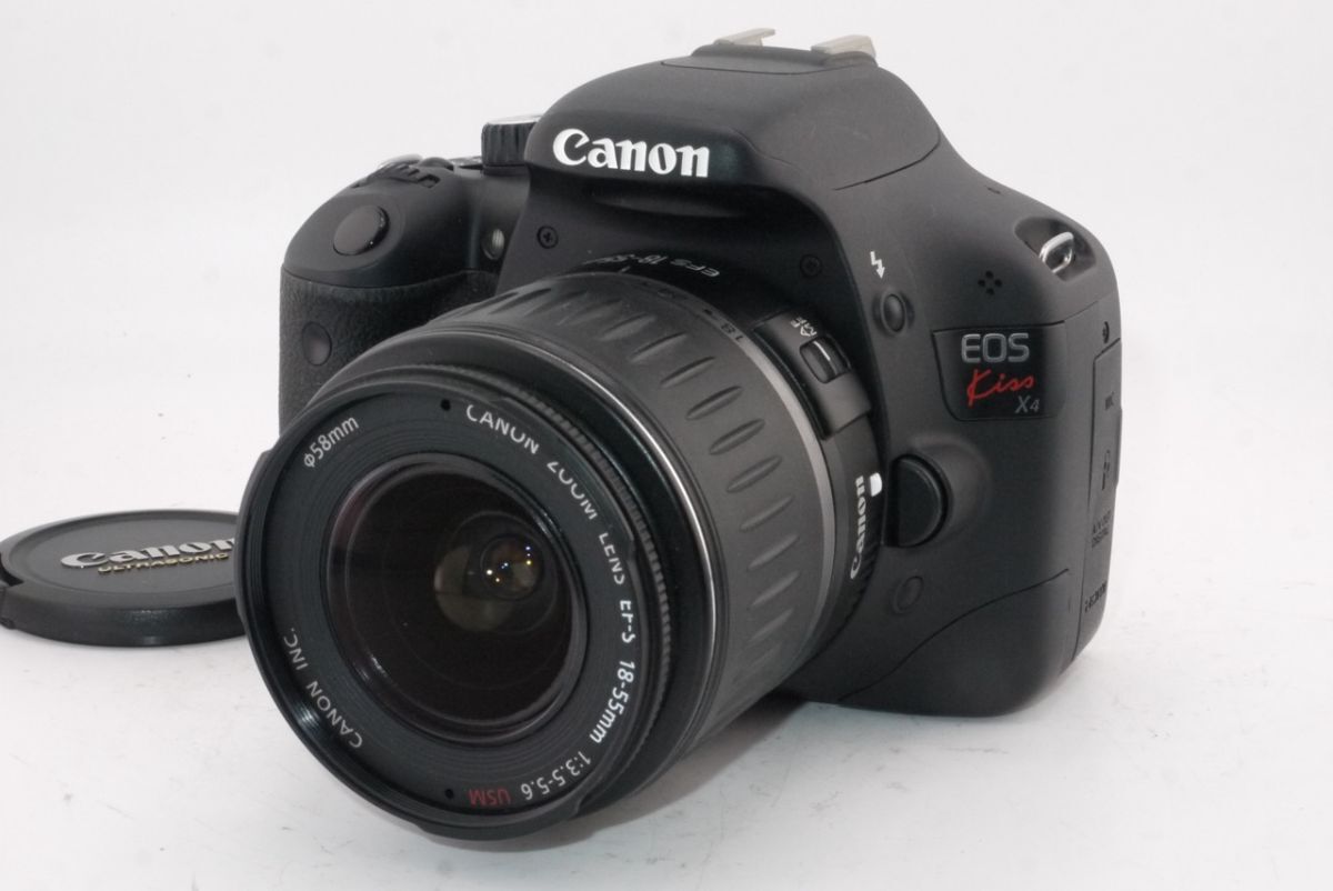★良品★キヤノン CANON EOS Kiss X4 ＋ EF-S 18-55mm F3.5-5.6 USM ボディレンズセット #3071 #0385