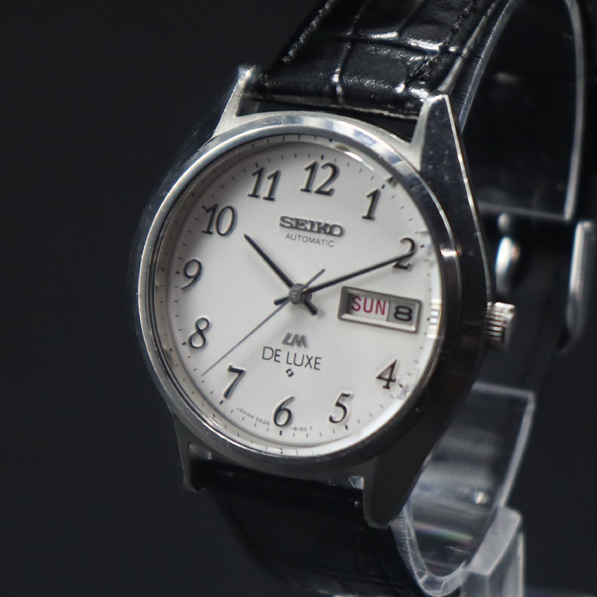 希少 全数字モデル OH済 SEIKO LM DELUXE セイコー ロードマチック デラックス 5626-8140 自動巻 白文字盤 1976年 諏訪 デイデイト メンズ