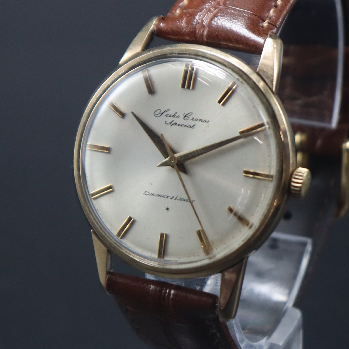 SEIKO Cronos Special セイコー クロノススペシャル カスタム Cal.341 手巻 23石 筆記体ロゴ 1960年代 新品ベルト メンズ腕時計