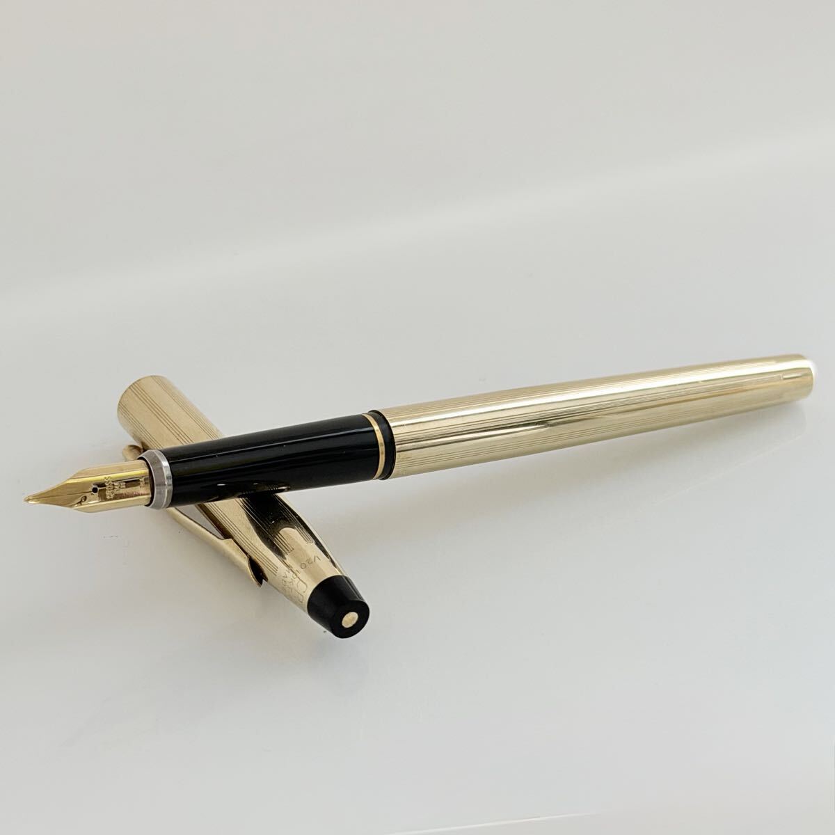 SY1055◆CROSS クロス 万年筆 14K K14 ゴールド ペン先 外側 10KT 金張り 1/20 ヴィンテージ 入手困難 筆記用具 文房具 希少レア 海外 貿易