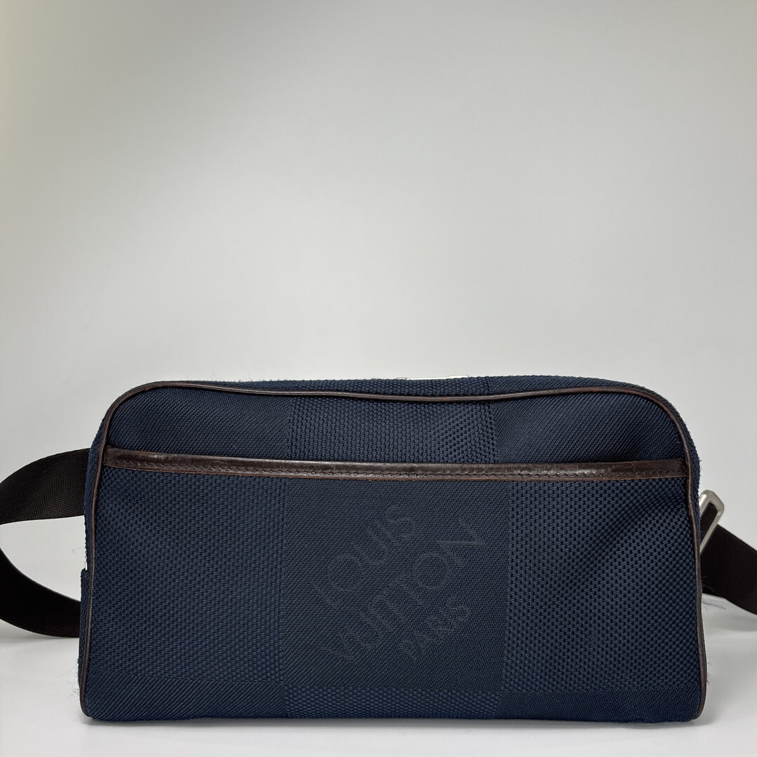 1円 超極美品 ルイヴィトン ダミエ ジェアン アクロバット ボディバッグ メンズ Shoulder Unisex Men's Ladies 廃盤 N41128 ブルーオセアン