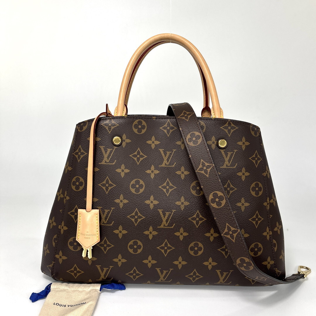 未使用/IC Louis Vuitton ルイヴィトン ハンドバッグ モノグラム モンテーニュMM M41056 ブラウン 2wayバッグ レディース