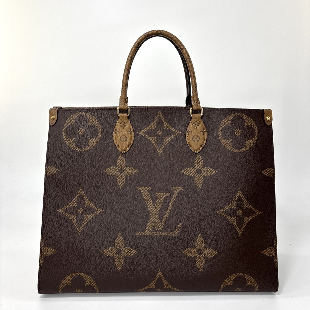 新品同様/RFID Louis Vuitton ルイヴィトン モノグラム ジャイアント オンザゴーGM トートバッグ ブラウン ハンドバッグ M44576