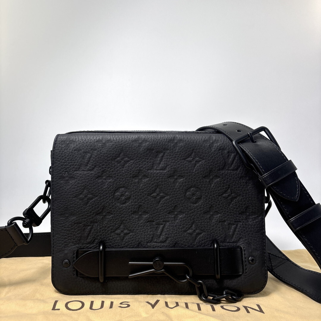 新品同様 Louis Vuitton ルイヴィトン トリヨンモノグラム スティーマー メッセンジャーバッグ M57307 ブラック RFID反応あり