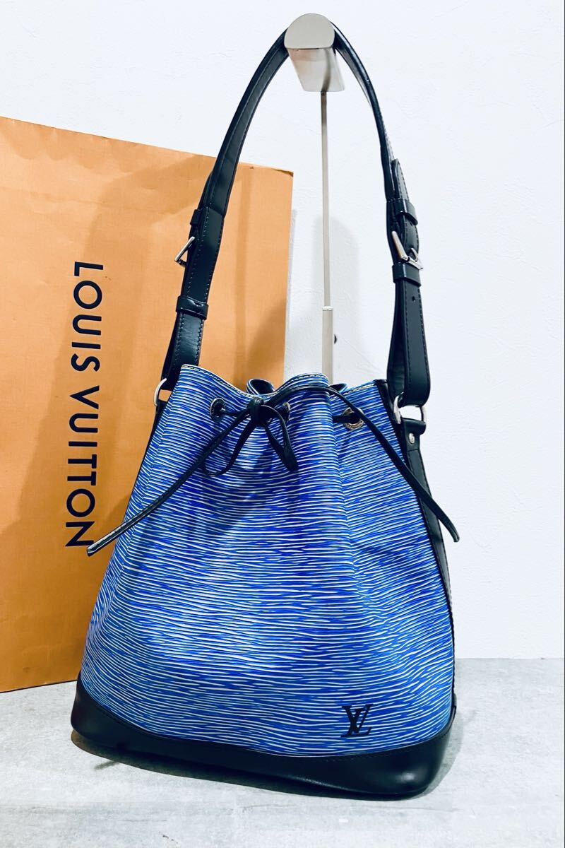 LOUIS VUITTON 未使用 デニム レザー ショルダー バッグ ルイ・ヴィトン ネオ・ノエ バック