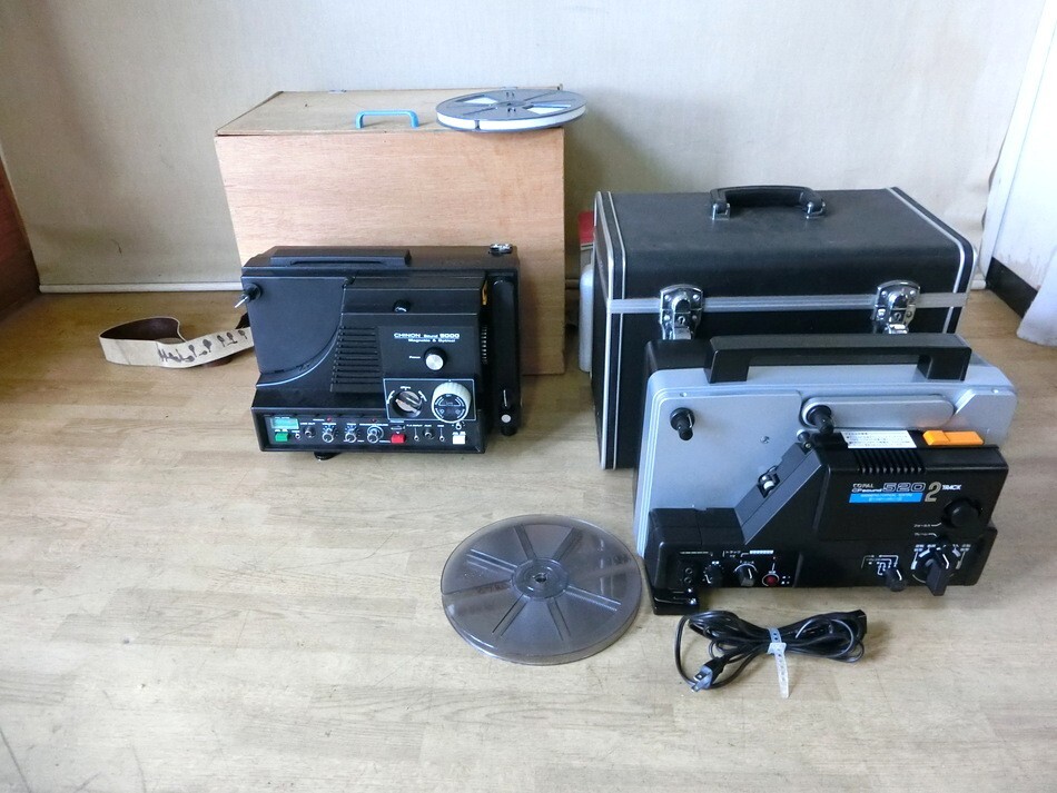 8mmプロジェクター 2点 CHINON SOUND9000 COPAL520 昭和 平成 ビデオ アンティーク 【TT129】