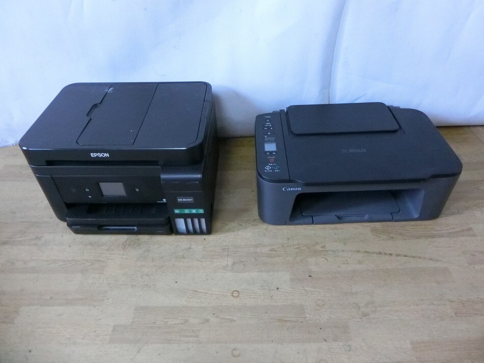 プリンター 2点 EPSON EW-M670FT黒/canon PIXUS TS3530黒 付属なし 事務 印刷 店舗 【SS125】0806