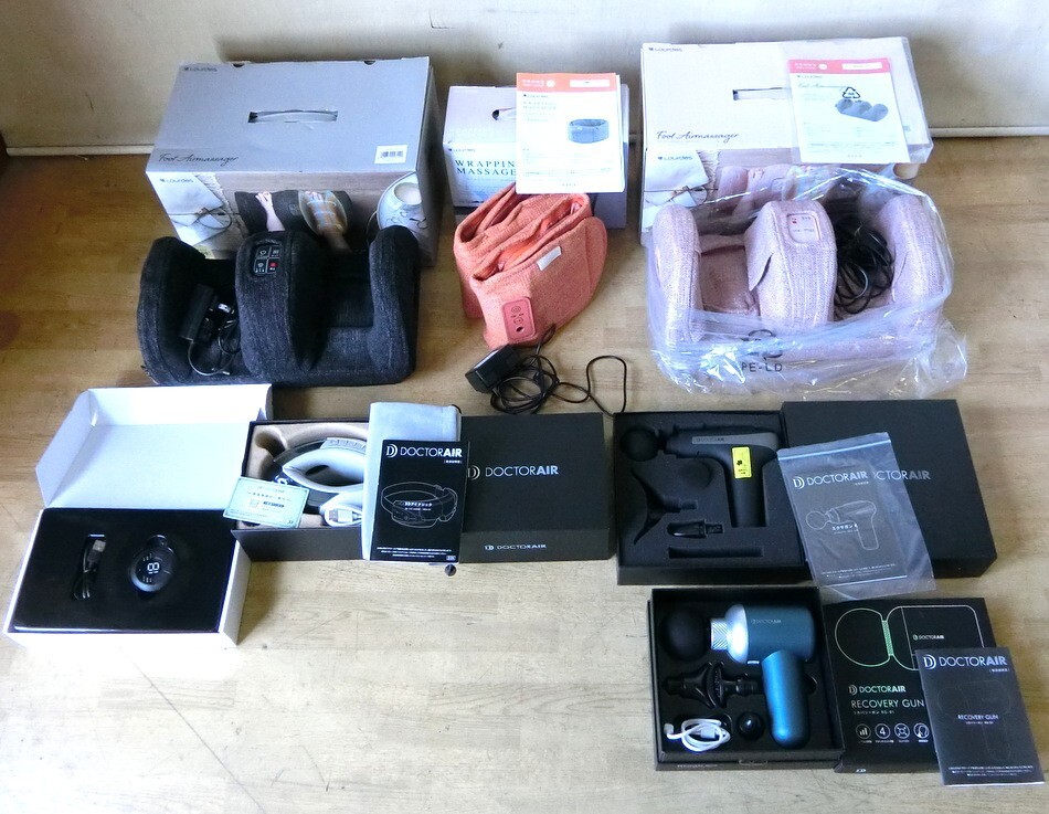 マッサージ機器 まとめ約7点 DOCTOR AIR FootAirmassager WRAPPINGMASSAGER 健康 マッサージ 足 肩こり 脹脛 首 【TT124】