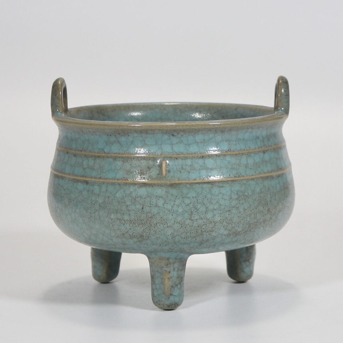 中国古美術 時代物 宋時代 官窯 青磁 香炉 古美術 唐物 古賞物 置物 古陶磁器 w8