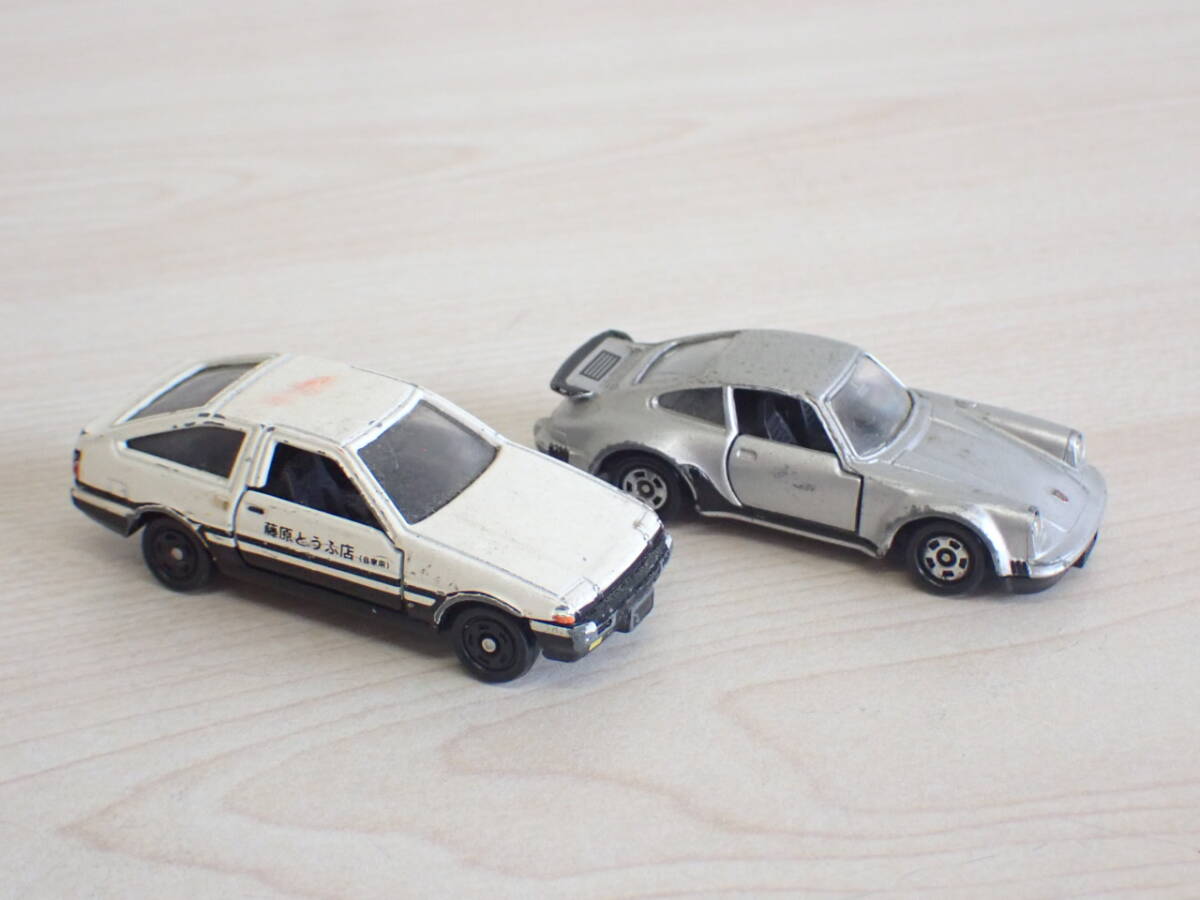 UH3351 トミカ tomica 2点 / トヨタ スプリンタートレノ 『藤原とうふ店』頭文字D / ポルシェ 930 ターボ / 中古 