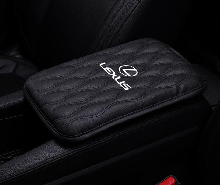 レクサス LEXUS IS LS RX NX CT LC RC GS LX UX ES HS ES300h 用 レザー カバー アクセサリー アームレストカバー ◆超特上即納◆ブラック