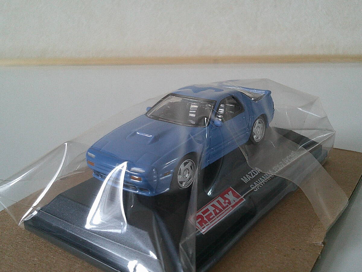 1/72 REAL-X MAZDA ROTARY HistoriesCollection 2nd RX-7 FC3S Blue リアルX マツダ ロータリーコレクション ダイキャスト製 未開封未展示