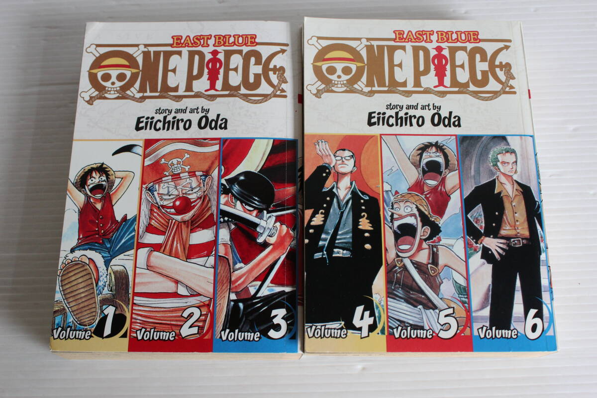 ONE PIECE ワンピース 洋書 vol.1~3 ＋ vol.4~6 2冊セット　英語版　尾田栄一郎
