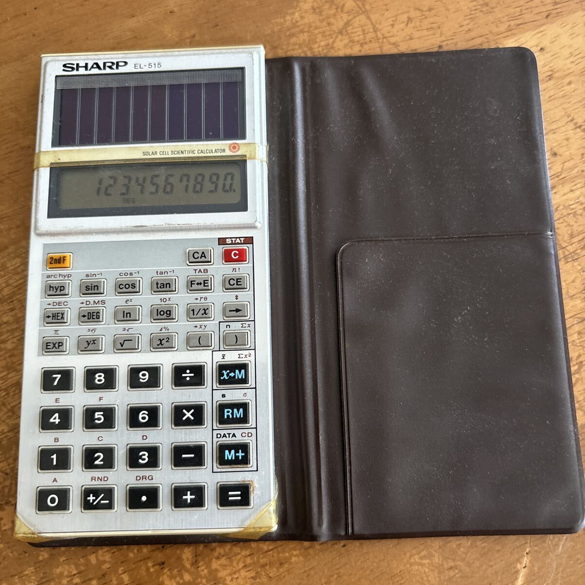 シャープ　関数電卓　エルシーメイト　EL515 昭和レトロ　動作品　ソーラー電卓　1982年製