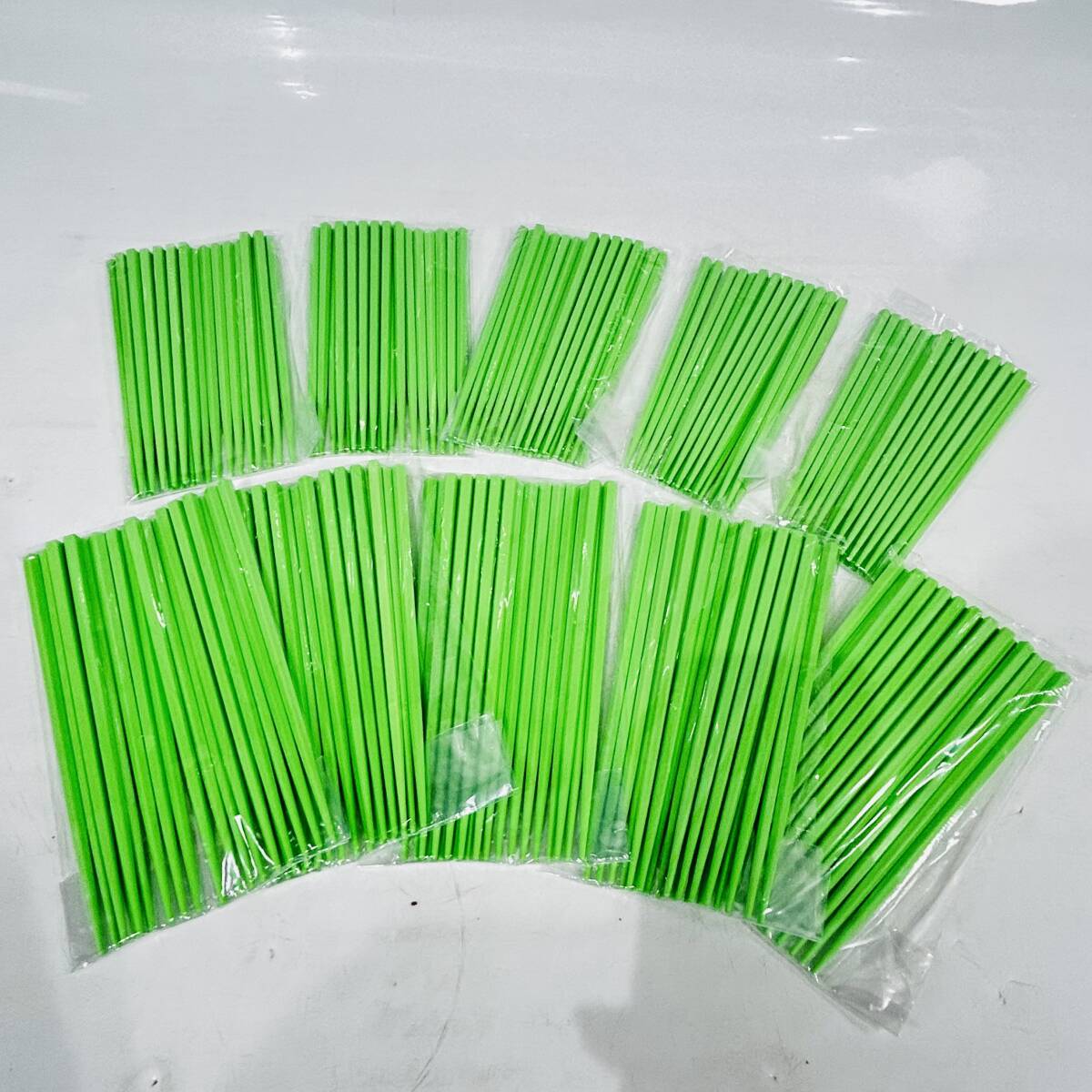 未使用品 お箸 箸 100膳（10膳×10袋 ）大量まとめ 五角箸 緑 みどり 長さ18.0cm 和食器 chopsticks こども食堂 NC4184 i