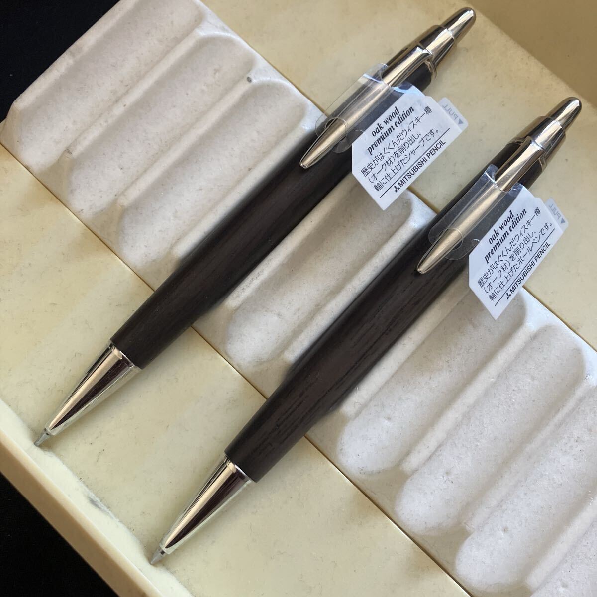 新品未使用 三菱鉛筆 PURE MALT ピュアモルト オークウッド・プレミアム・エディション シャープペンシル 0.5㎜&油性ボールペン ブラウン