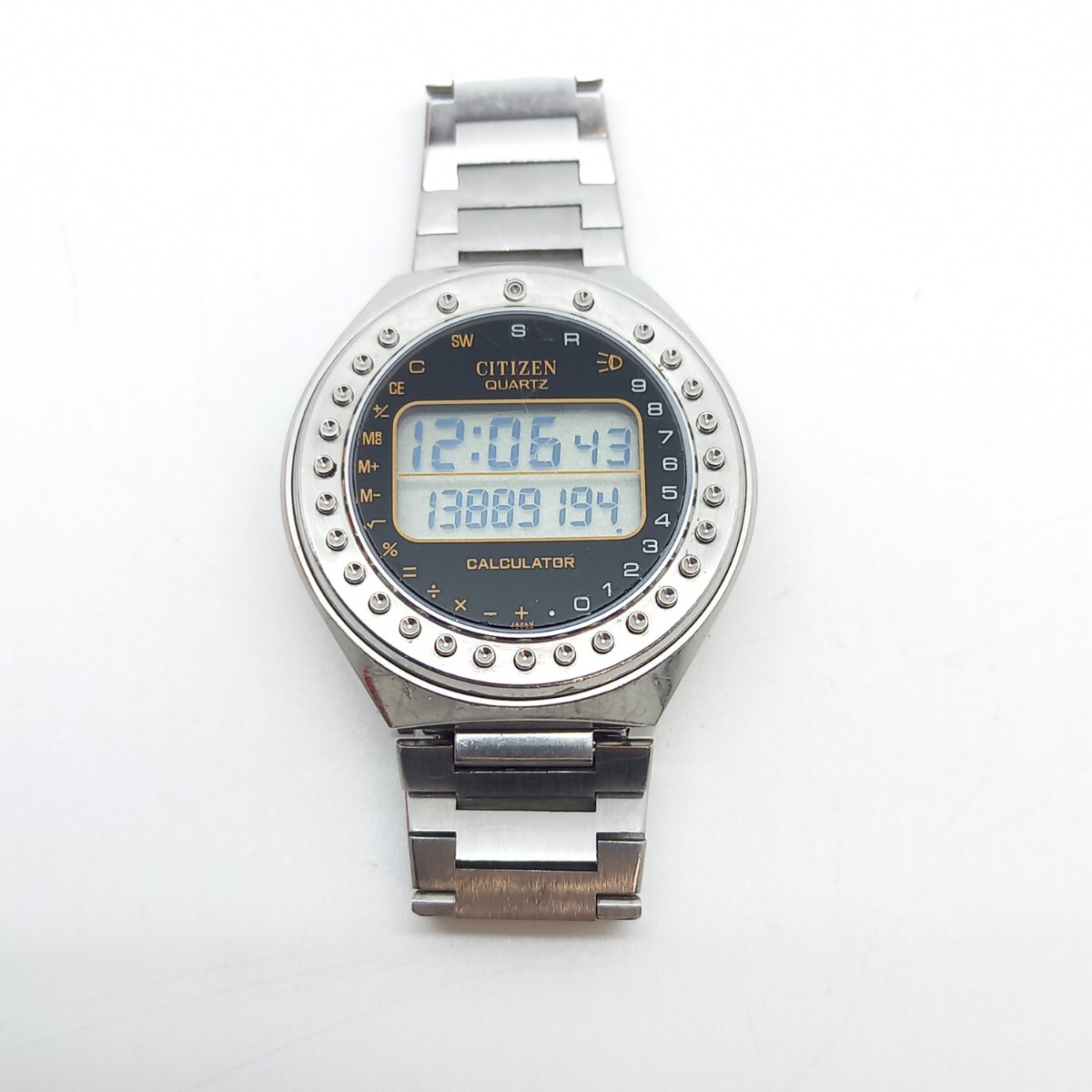 【希少】シチズン　計算機付き　デジタル時計　カリキュレーター　ビンテージ　CITIZEN CALCULATOR オールドデジタル 49-9315 現状品