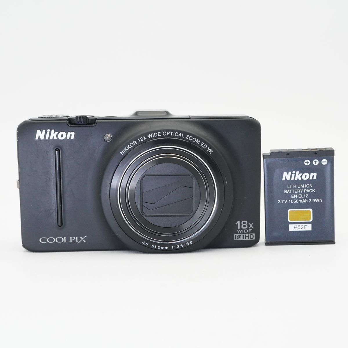 実用品 動作確認済 ニコン Nikon COOLPIX S9300 ブラック コンパクトデジタルカメラ コンデジ #g89AA11888