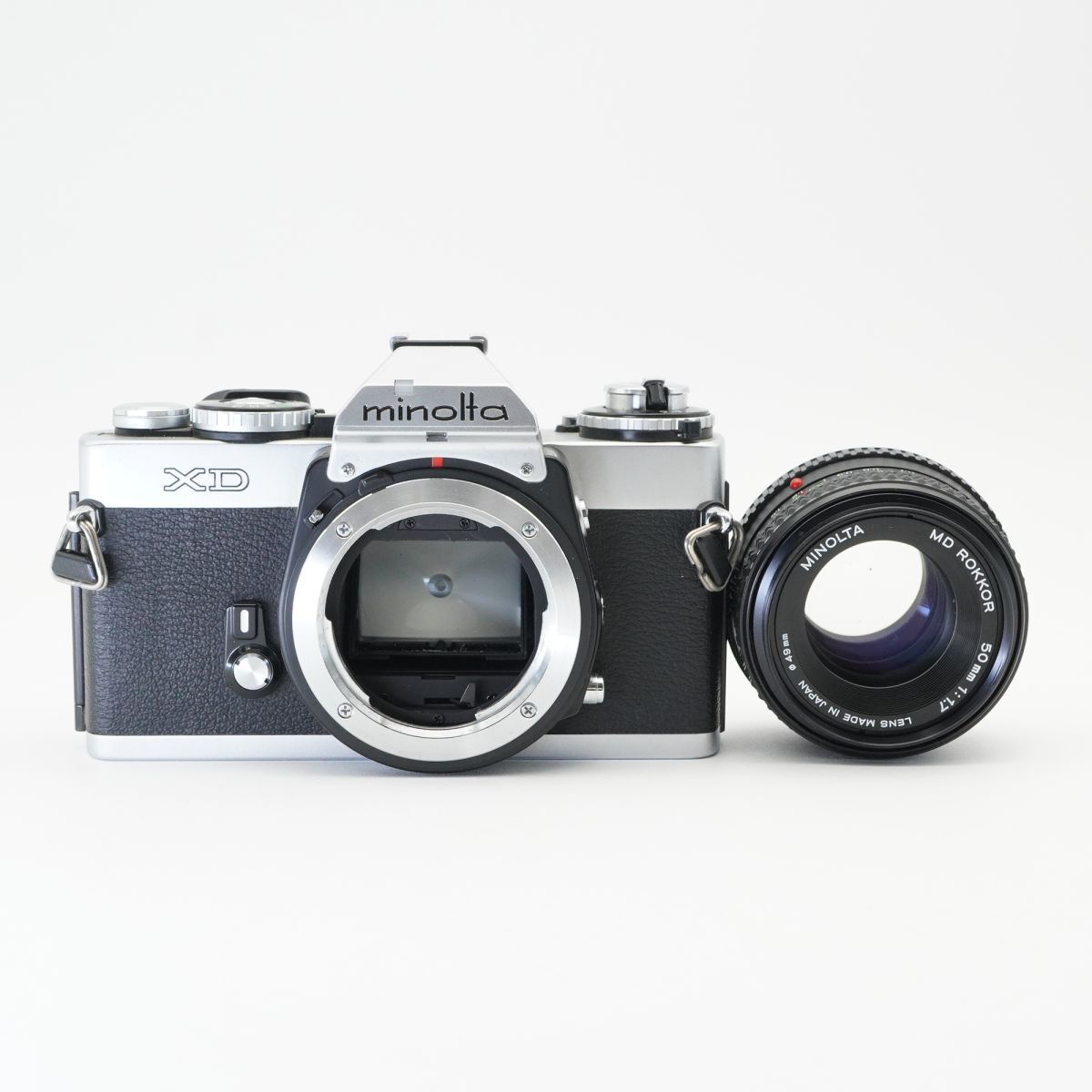 良品 動作確認済 MINOLTA ミノルタ XD シルバー MD ROKKOR 50mm F1.7 フィルムカメラ #g137B3963