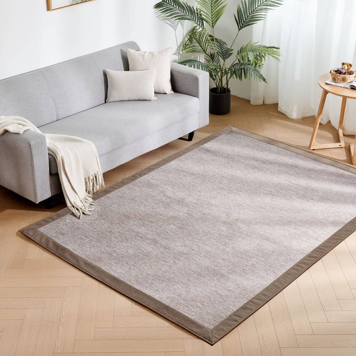 ★新品★カーペット ラグ 夏用 ラグマット 2畳 接触冷感 ラグ 洗える 厚7 mm 約180×180 cm 高反発 夏 ひんやり