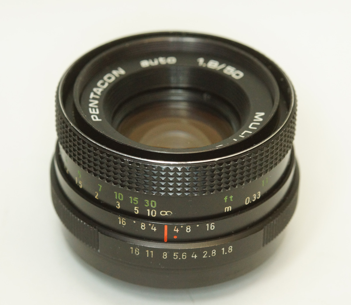 ドイツ製 PENTACON auto 1.8/50 MULTI COATING M42 279NB-566ブラック 中後期型 A/M切替レバー