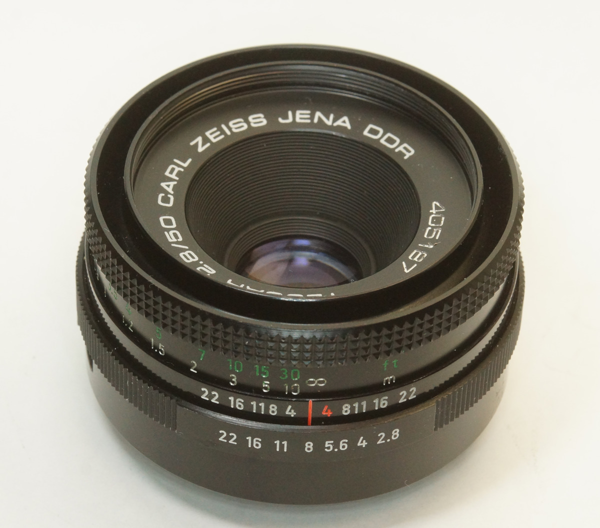 ドイツ製 Carl Zeiss Jena Tessar 2.8/50 M42 927NA-187 ブラック 最終型 ft文字深緑 A/M切替レバー 80年代
