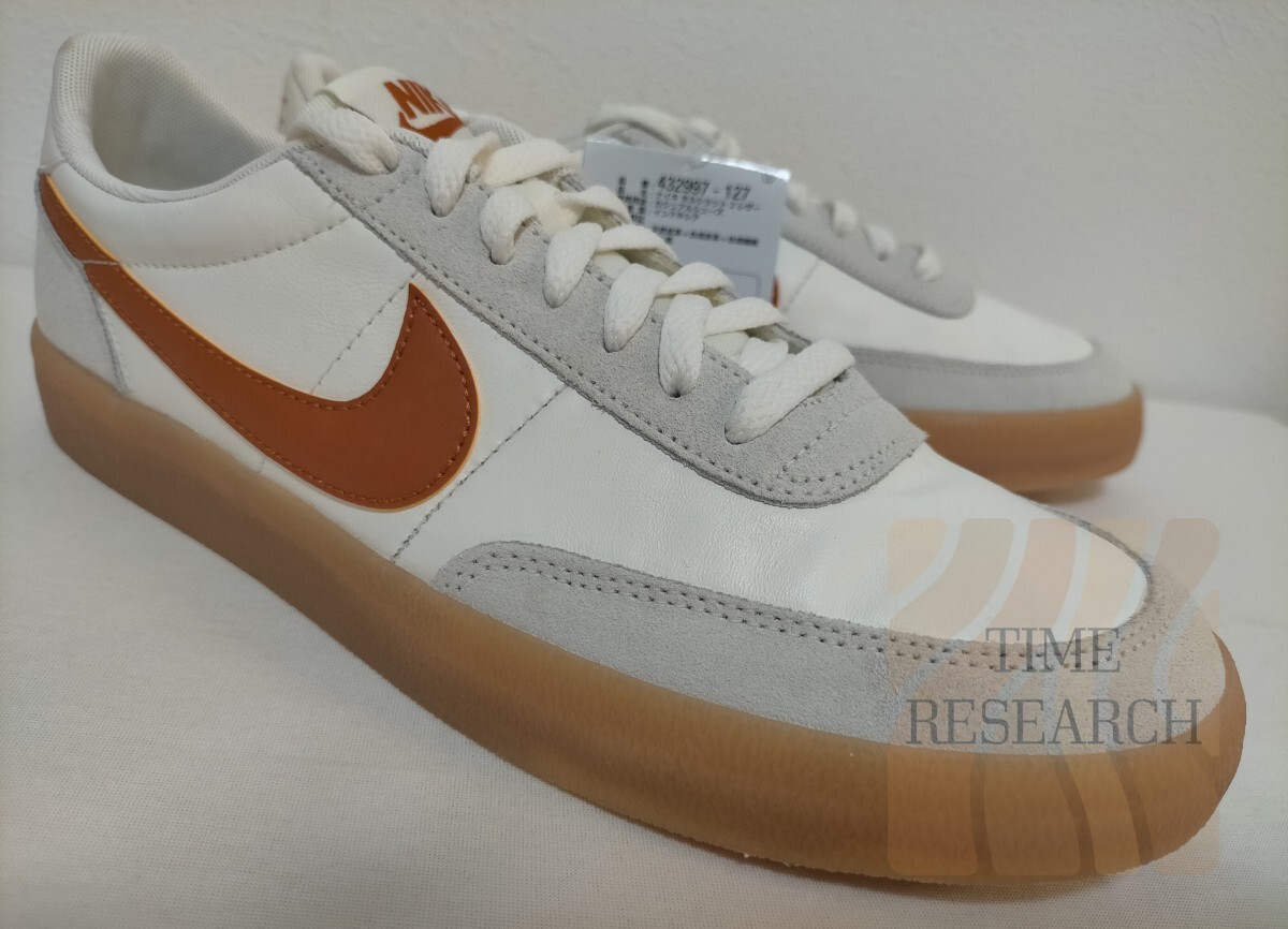 シンプルスタイルを最新の上質素材で纏う【1979年テニススタイルをアップデート/新品】ナイキ キルショット２ ガムソール 27.5